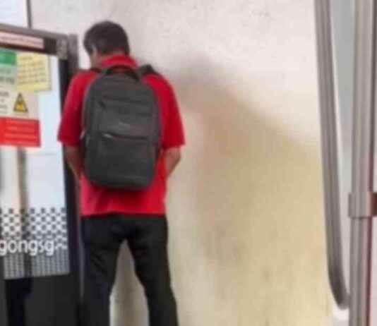 Man Caught Urinating at Tanah Merah MRT Station: Police Investigation underway man-caught-urinating-at-tanah-merah-mrt-station-police-nvestigation-underway