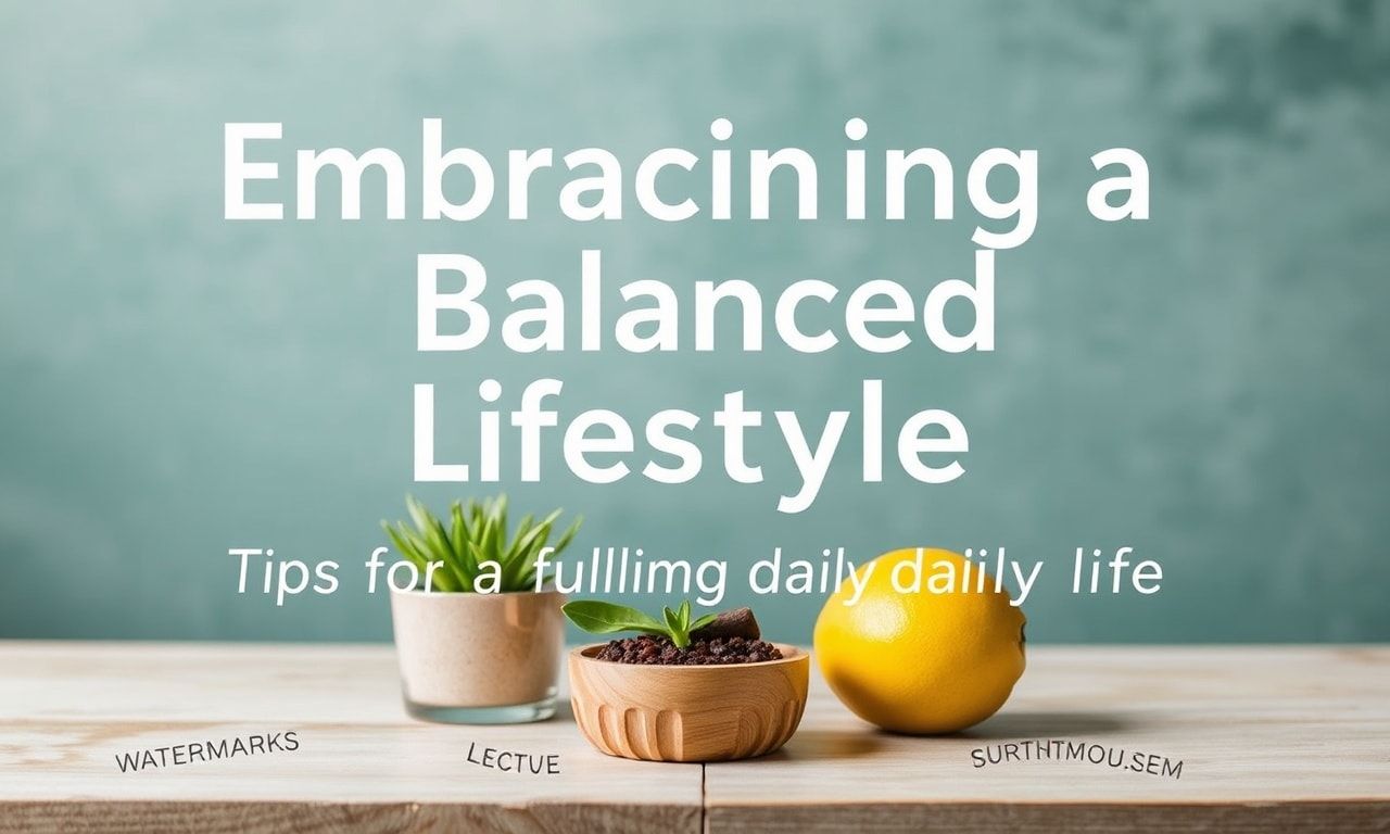 Embracing a Balanced Lifestyle: Tips for a Fulfilling Daily Life Embracing a Balanced Lifestyle: Tips for a Fulfilling Daily Life