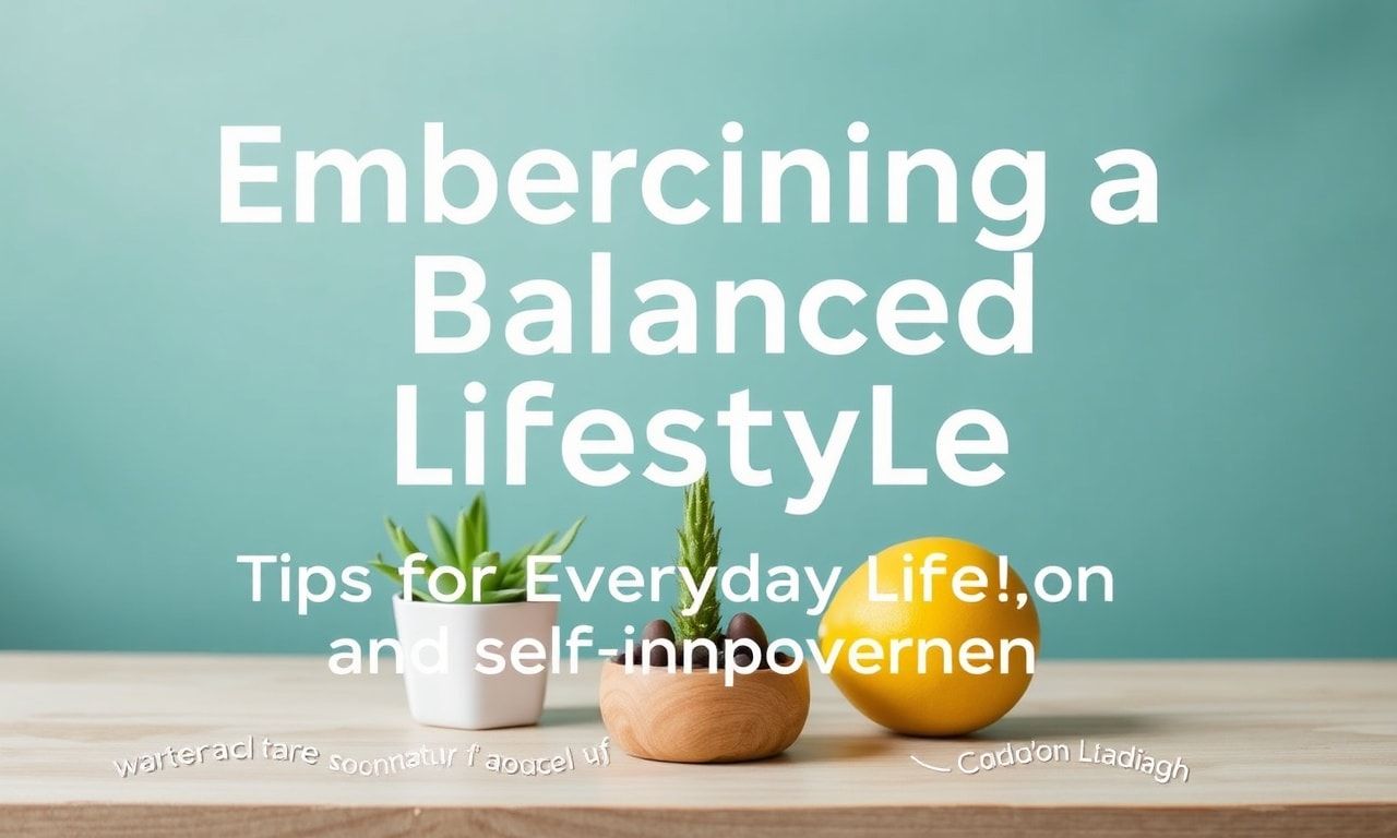 Embracing a Balanced Lifestyle: Tips for Daily Living and Self-Improvement Embracing a Balanced Lifestyle: Tips for Everyday Life and Self-Improvement