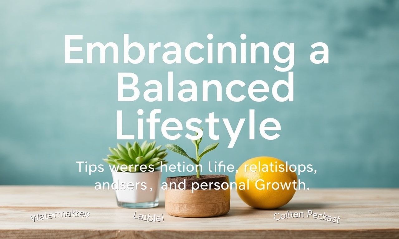 Embracing a Balanced Lifestyle: Tips for Daily Living, Relationships, and Self-Improvement Embracing a Balanced Lifestyle: Tips for Everyday Life, Relationships, and Personal Growth