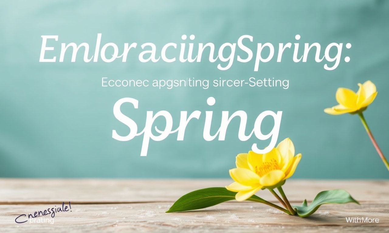 Embracing Spring: A Comprehensive Guide to Refreshing Your Lifestyle Embracing Spring: A Comprehensive Guide to Revitalizing Your Lifestyle