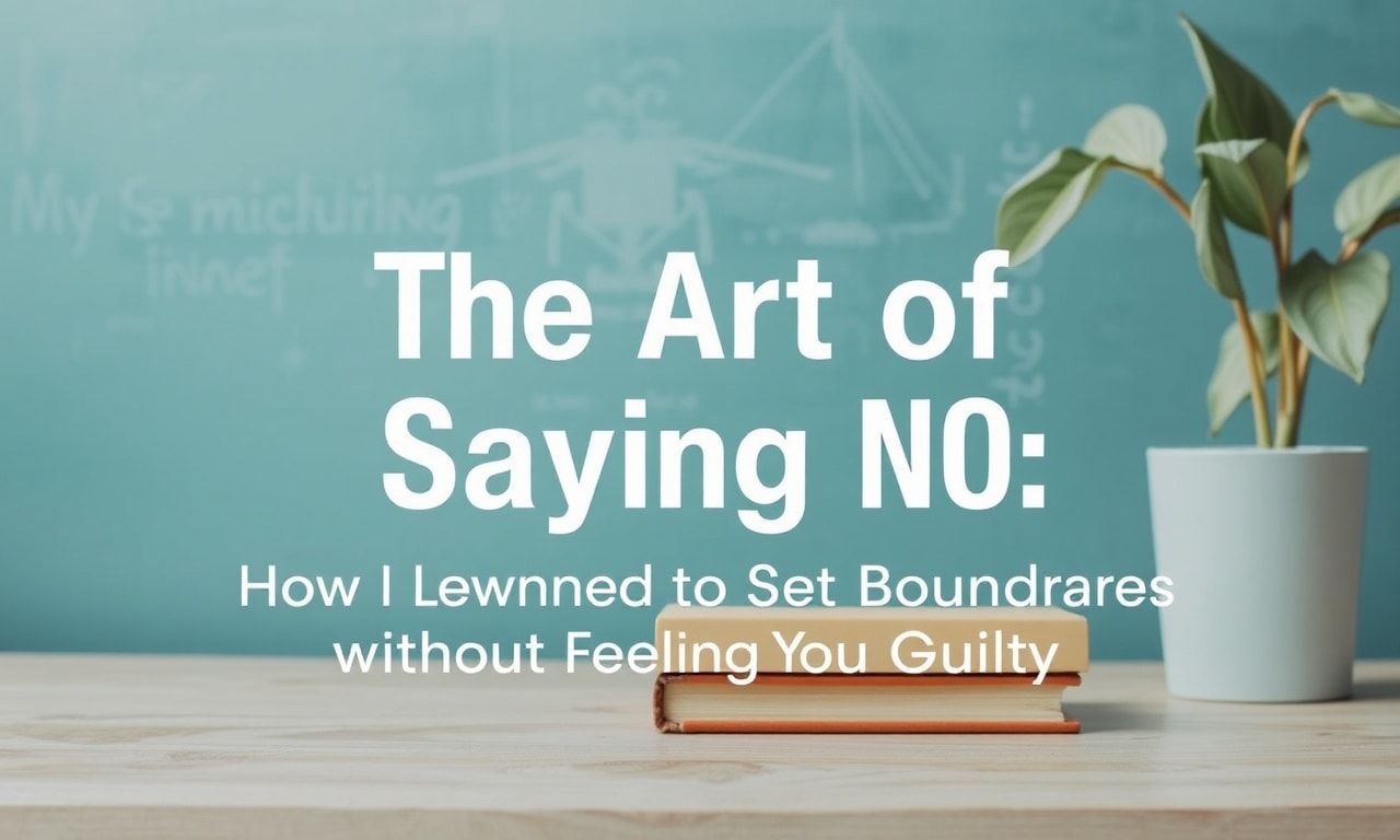 The Art of Saying No: How I Learned to Set Boundaries Without Feeling Guilty The Art of Saying No: How I Learned to Set Boundaries Without Feeling Guilty